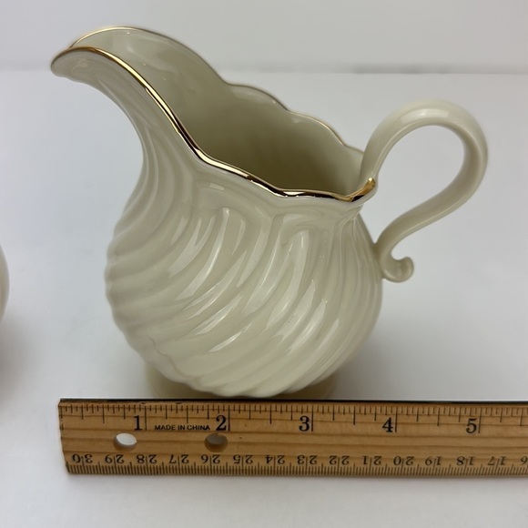 Lenox House Warming Collection Sugar Bowl With Lid and Creamer Set Ivory… - Picture 11 of 15